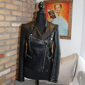 Zara Faux Leather Biker Jacket